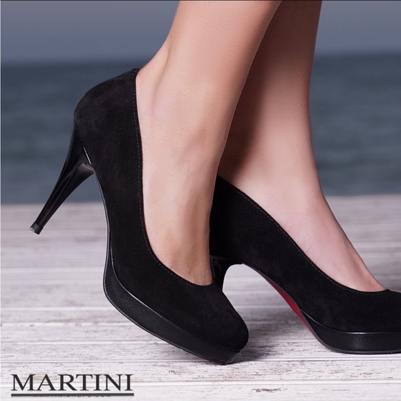 BCBGeneration Black Suede Embellished Heels - Picture 8 of 9